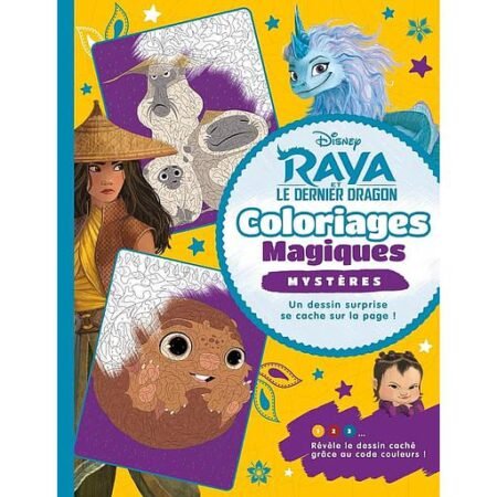 COLORIAGES MAGIQUES MYSTERES - DISNEY RAYA ET LE DERNIER DRAGON